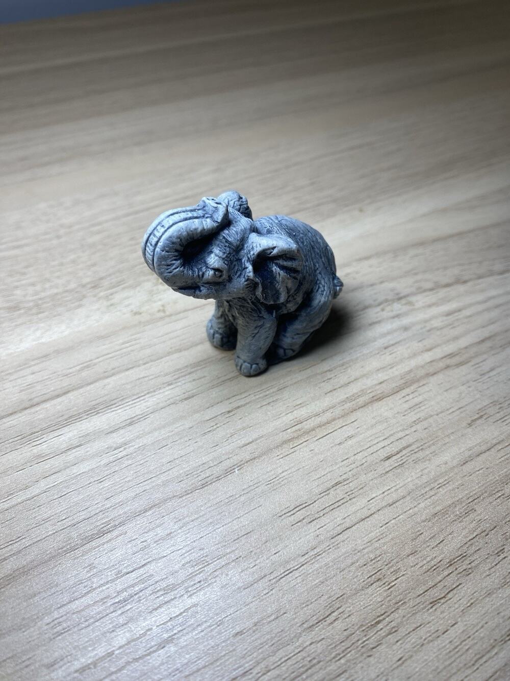 Volcanic Ash Elephant Statue - Mt St Helen Ash - Baby Elephant